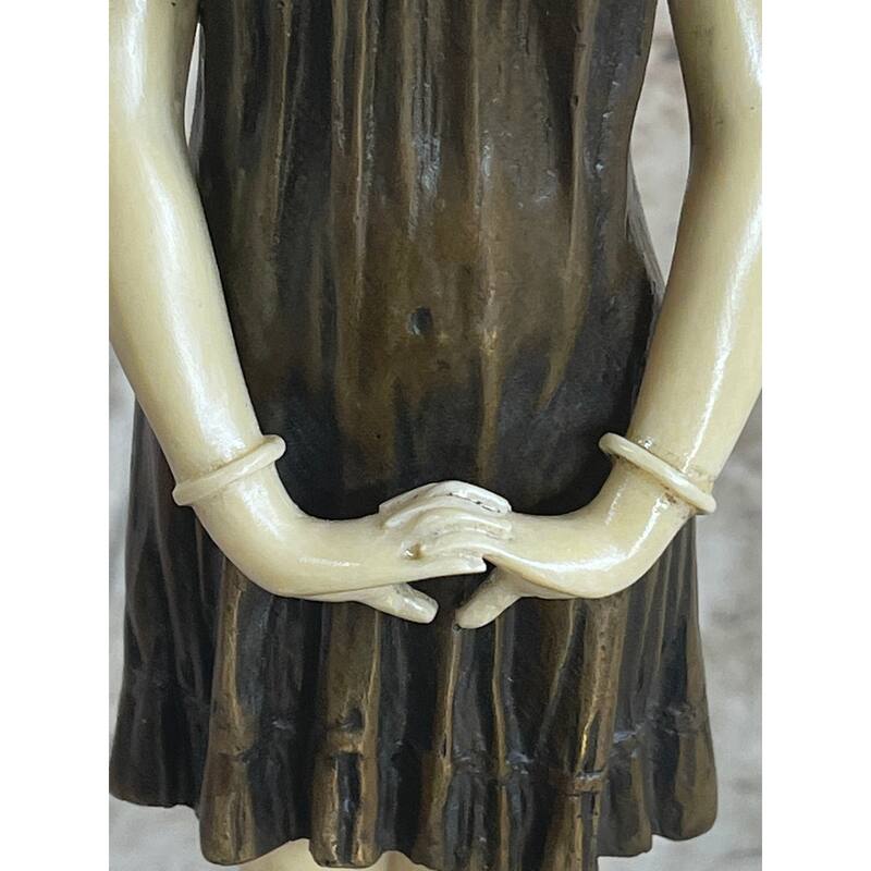 Bronze Sculpture Signed Chiparus Faux Figurine And Pure Statue Figurine Artwork