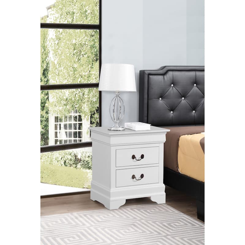Glory Furniture Louis Phillipe 2-drawer Wooden Nightstand