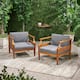 Option Teak Finish + Dark Gray Cushion