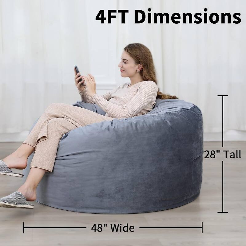 Plush Lazy Sofa with Soft Velvet Cove for Living Roomr