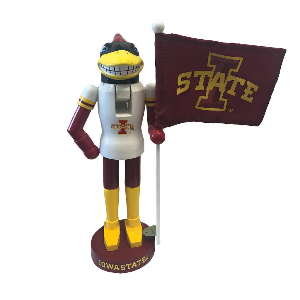 12 inch Iowa State Mascot Nutcracker - red