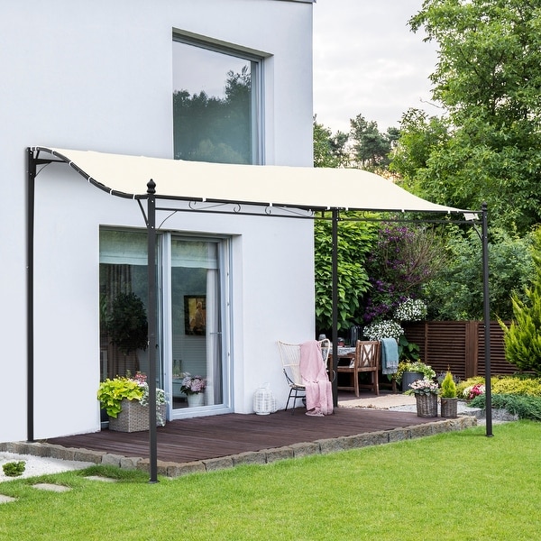 Outsunny 10' x 10' Foot Steel Outdoor Pergola Patio Canopy Gazebo. Opens flyout.