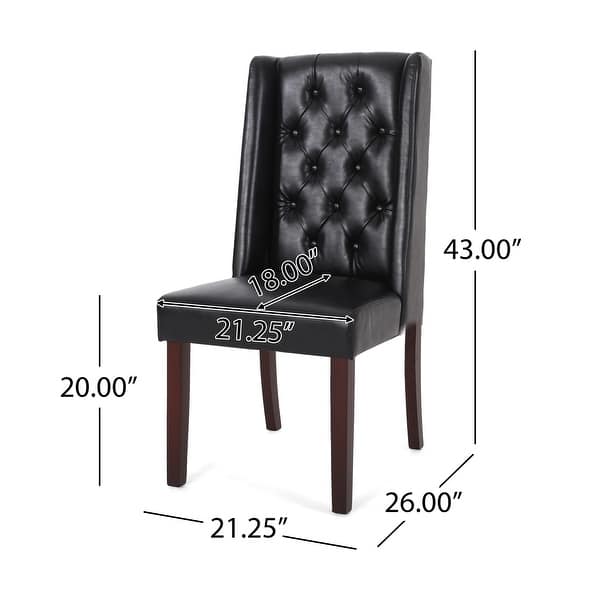 dimension image slide 0 of 7, Blythe Tufted Dining Chair (Set of 2) by Christopher Knight Home