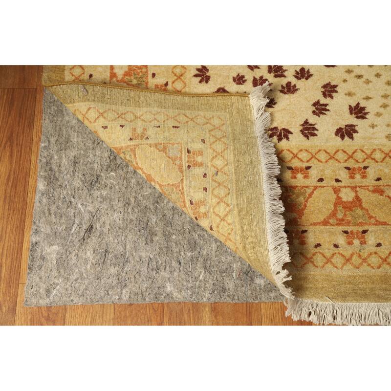 Floral Tabriz Oriental Large Rug Hand-Knotted Wool Carpet - 12'2"x 17'10"