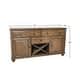 preview thumbnail 2 of 2, Colonial Oak 72" 3-Drawer Sideboard, Weathered Chestnut