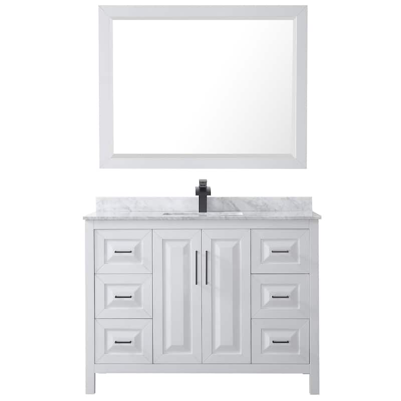 Wyndham Collection Daria 48" Free Standing Single Vanity Set with MDF
