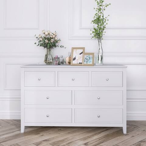 7-Drawer 48" W Solid Wood Dresser