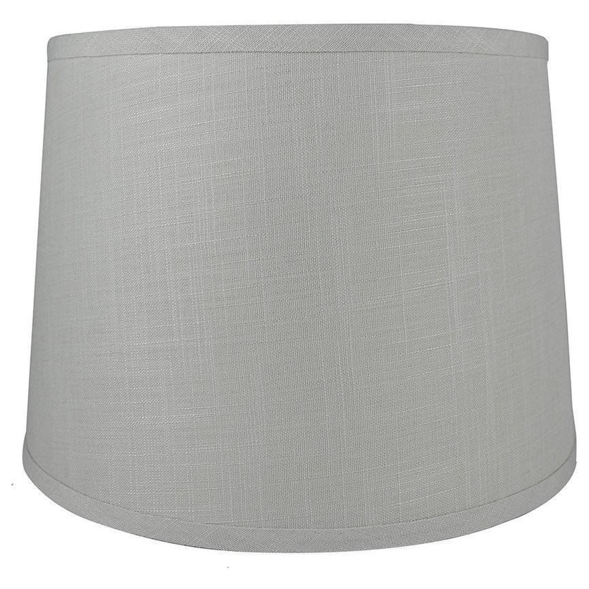 French Drum Lamp Shade Textured Flax Linen 12 Top 14 Bottom 10 Slant