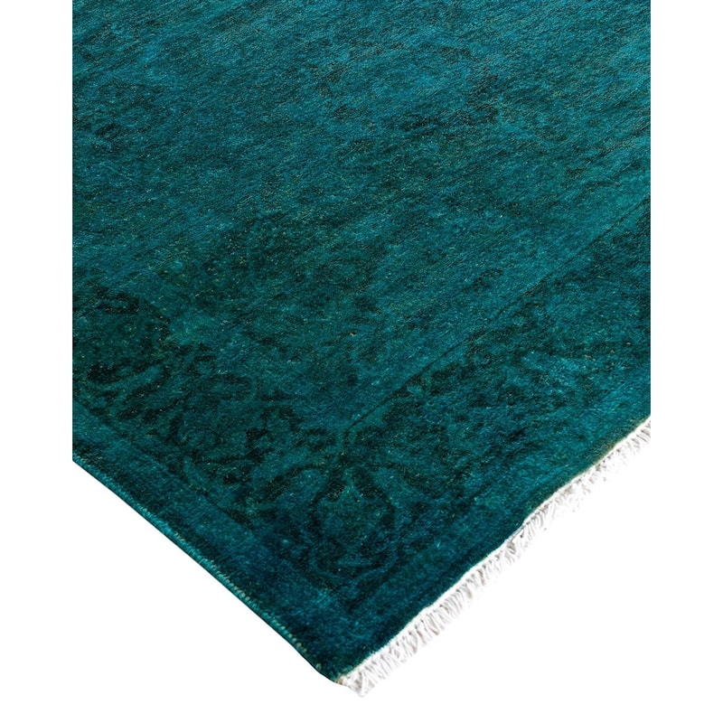 Fine Vibrance One-of-a-Kind Hand-Knotted Area Rug - Blue, 3' 1" x 5' 0" - 3' 1" x 5' 0"