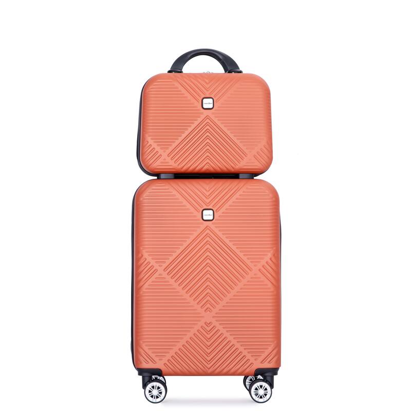 20/14" Spinner Wheels Luggage Sets 2 Piece Lightweight Suitcase Sets, Carry On Trunks Sets