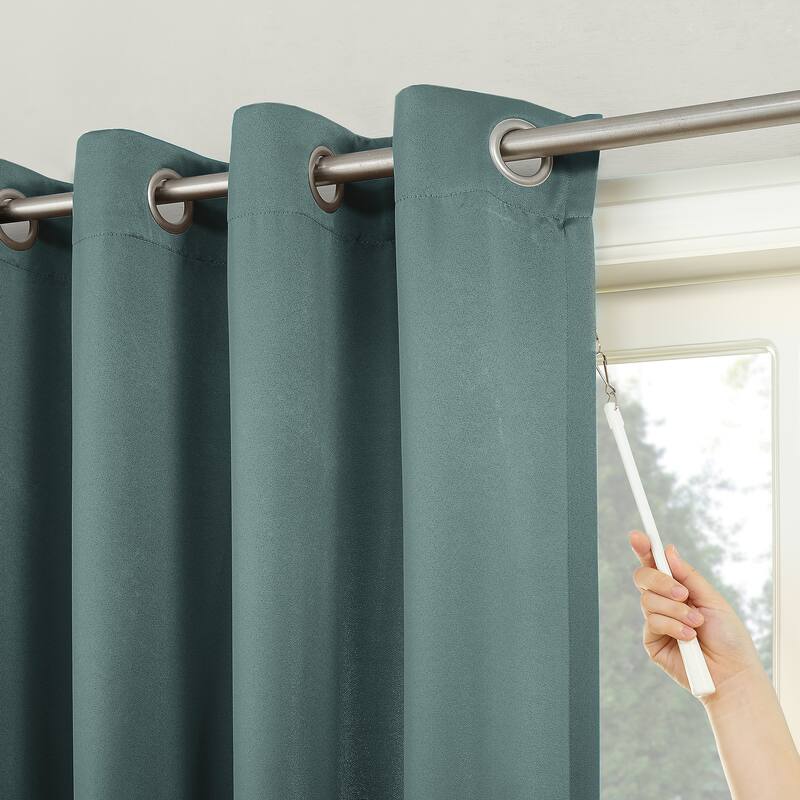 Sun Zero Hayden Patio Extra-Wide Blackout Grommet Sliding Patio Door Curtain Panel, Single Panel