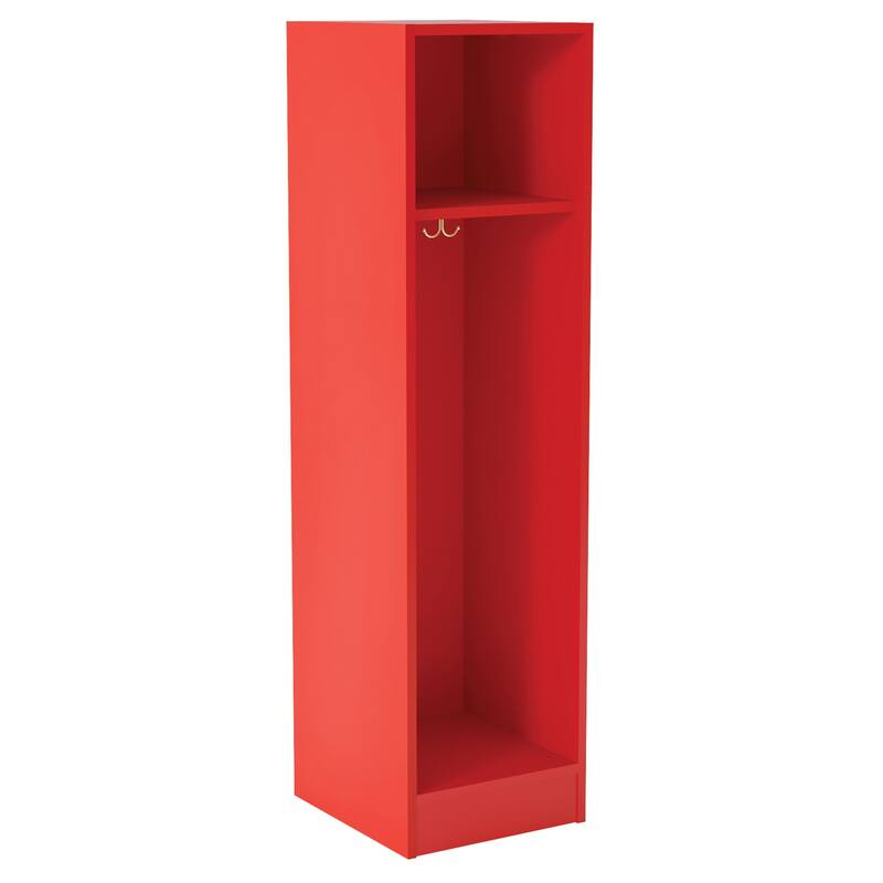 Single Locker Storage Unit with Shelf - 16"D x 18"W x 59"H - Durable Metal Locker