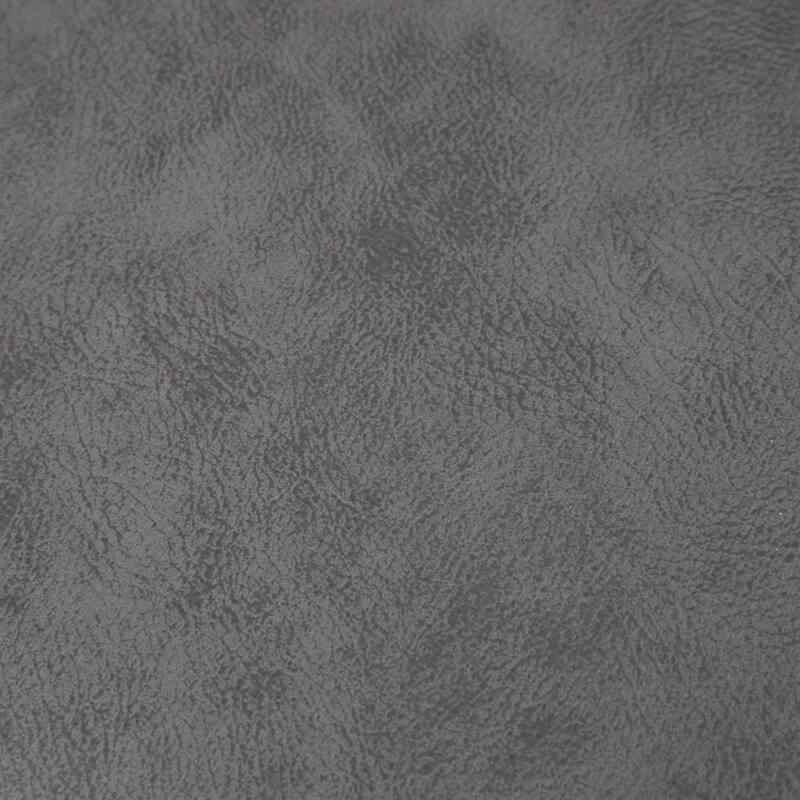 Roomfitters 25-Inch Faux Leather Swivel Counter Stool, 360-Degree Rotation with Matte Black Metal Base, Gray