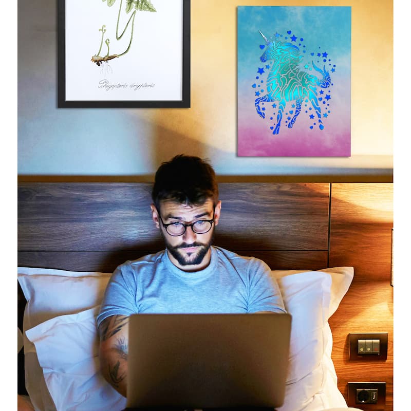 CoTa Global Unicorn Light Up LED Wall Art - Fun Changing Color LED - 15.75Lx11.9Wx1H inches