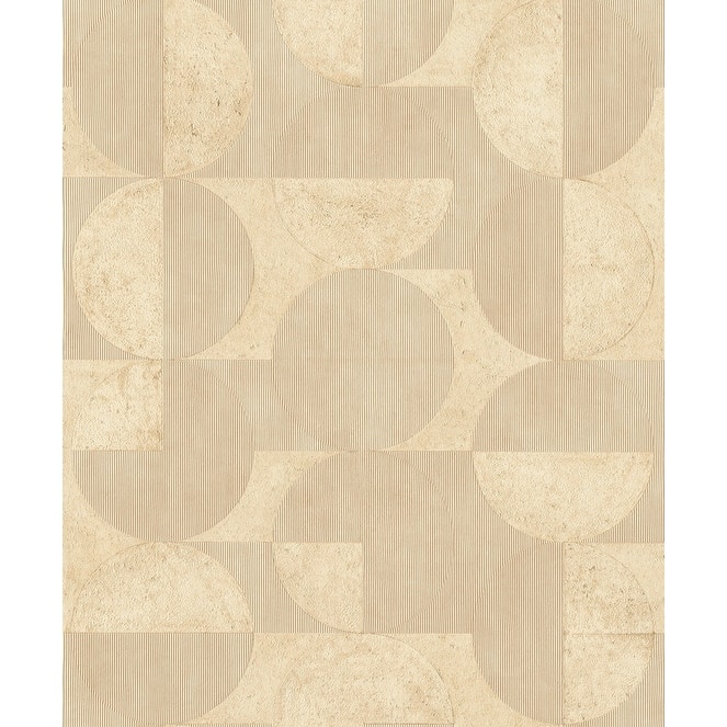 Advantage Barcelo Light Brown Circles Wallpaper - Brown