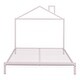 preview thumbnail 10 of 46, Eye-catching Design House-Shaped Headboard Platform Bed Frame, Metal Slats Support Bed, No Box Spring Needed, No-Noise