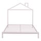 preview thumbnail 10 of 46, Full Metal Platform Bed with House-Shaped Headboard Pink - Full