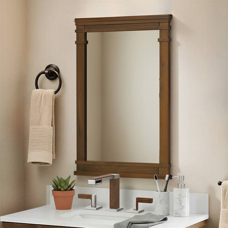 Frank Lloyd Wright USONIA® Harmony 22-inch Wood Mirror - 22 in