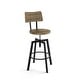 preview thumbnail 37 of 58, Amisco Woodland Adjustable Stool Beige Birch Wood / Black Metal
