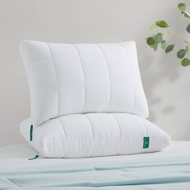 2 Pack 3 in 1 Cooling Adjustable Bed Pillow, Adjust Height Soft Firm Pillow for Back, Stomach or Side Sleepers