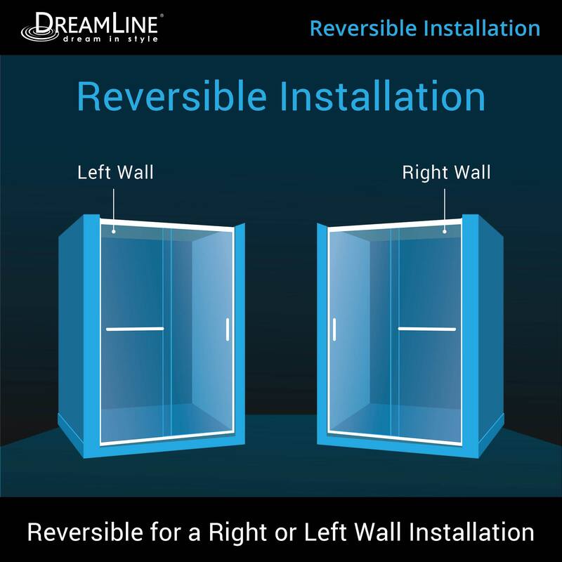 DreamLine Infinity-Z 36 in. D x 60 in. W x 74 3/4 in. H Sliding Shower Door and Shower Base Kit - 36" x 60" - 36" x 60"