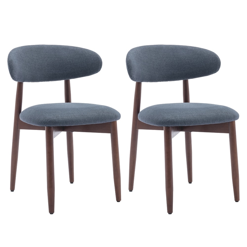 RENEWLINE Modern Farmhouse Wooden Dining Chairs (Set of 2/4/6) – Upholstered Fabric Side Chairs with Floor Protectors