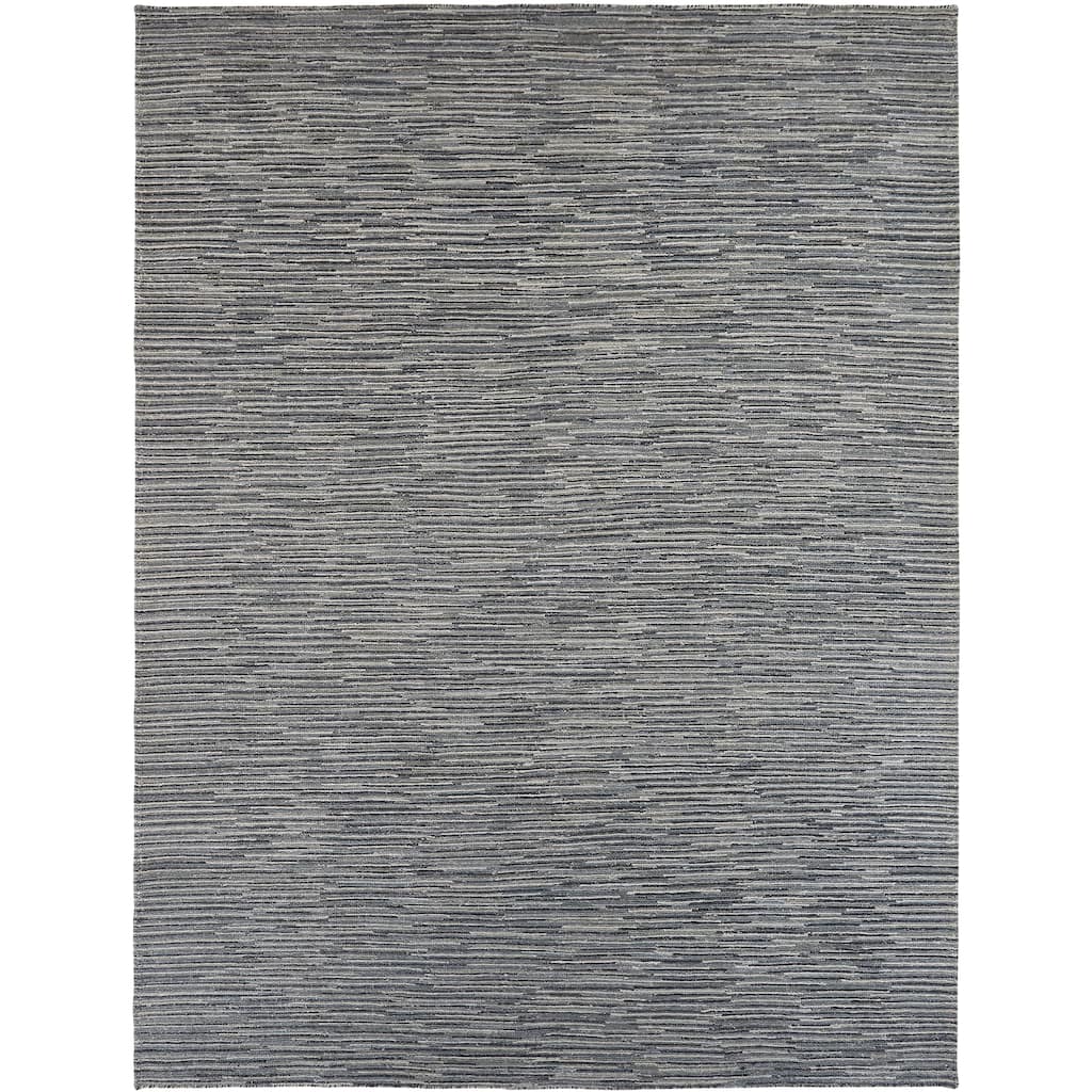 Modern Grey Flatweave Weave 100% Viscose Area Rug