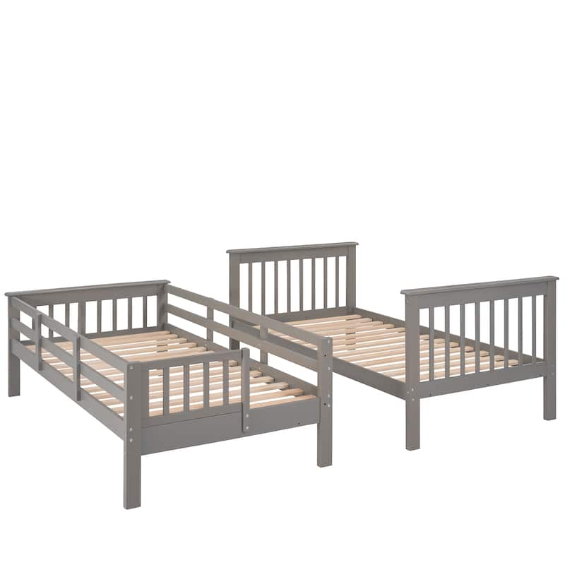 Stairway Twin-Over-Twin Bunk Bed with Storage and Guard Rail for Bedroom, Dorm, Espresso color(OLD SKU :LP000109AAP)