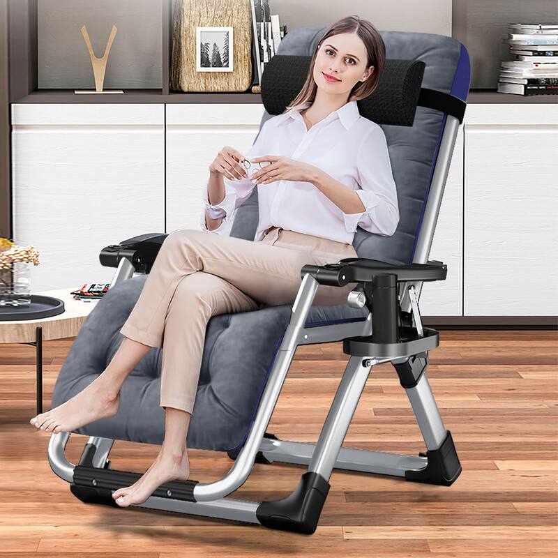 DoCred Zero Gravity Chair Lawn Lounger Chair with Pillow 2pcs