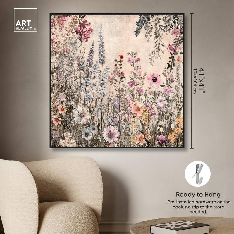 Chiffon Cosmos Canvas by Art Remedy