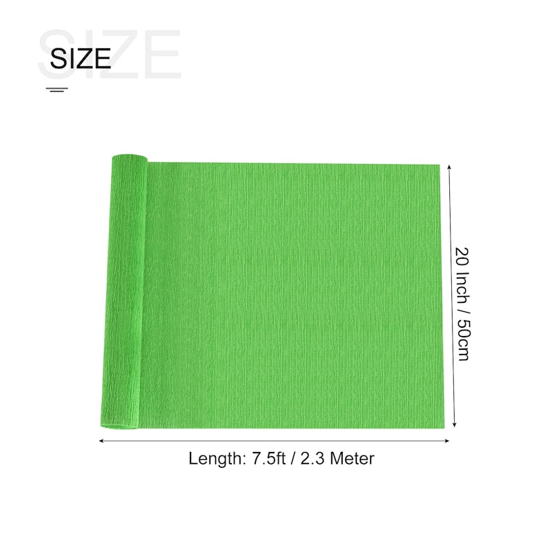 Crepe Paper Roll Crepe Paper Decoration 7.5ft Long 20 Inch Wide - Yellow Green