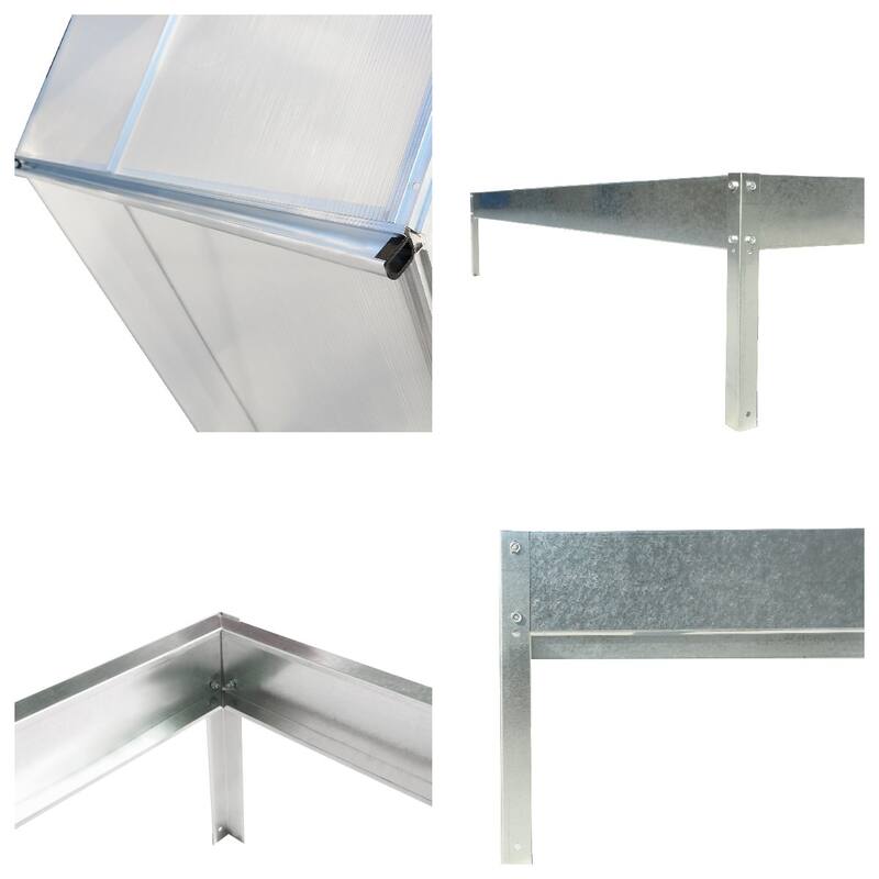 Polycarbonate Greenhouse,Heavy Duty Outdoor Walk-in Green House Kit - 6.3'*4.2'*7'