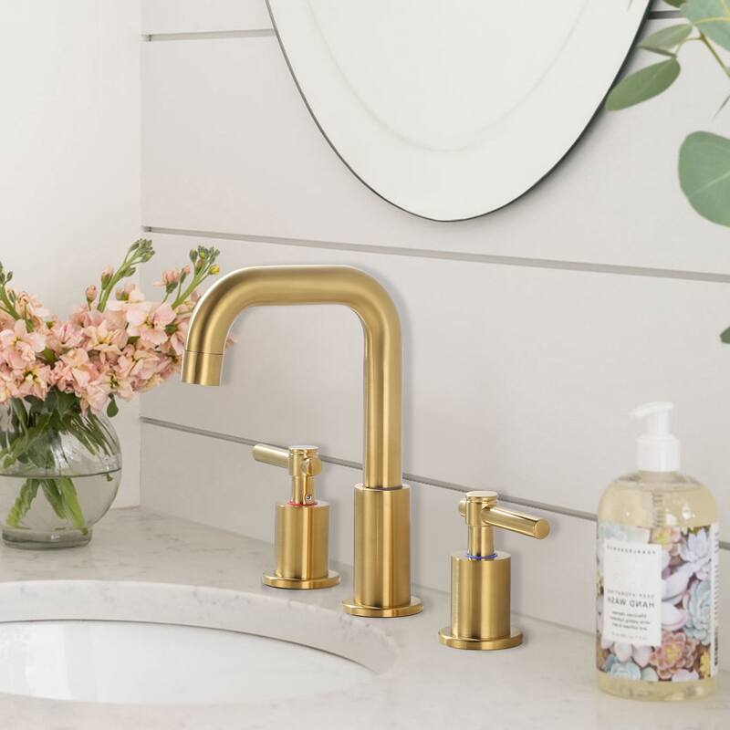 WOWOW 8 in. Widespread Double Handle Bathroom Faucet