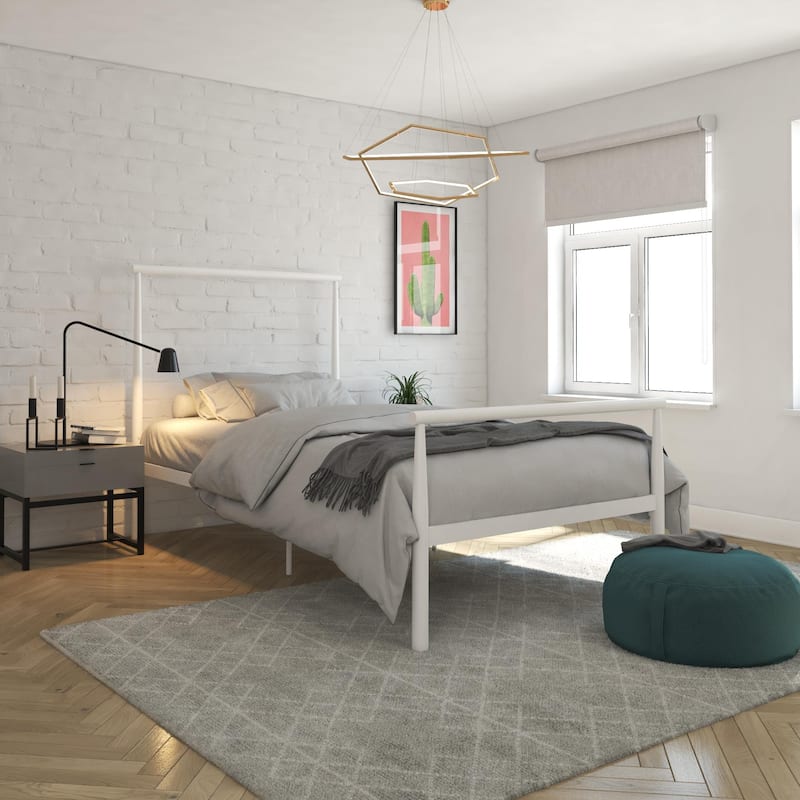 Avenue Greene Liane Industrial Minimalist Metal Platform Bed