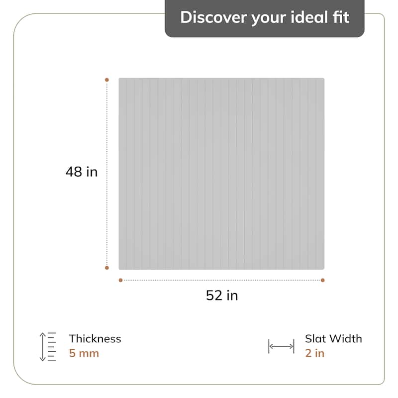 Eco Bamboo Standard Rectangular Natural Chair Mat (52 x 48)