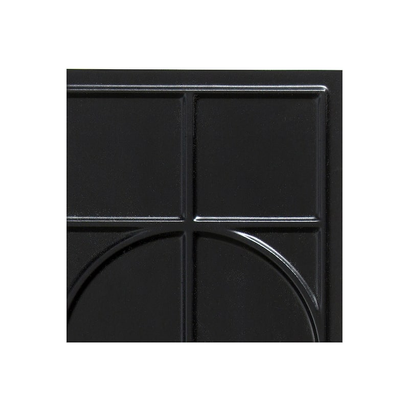 FASÄDE Crescent Decorative Vinyl Backsplash Panel - 6X6 Inch Sample - Matte Black