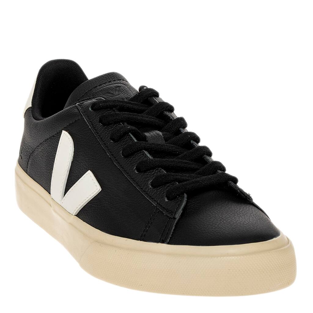 Veja Men's Campo Leather Sneakers Black with White
