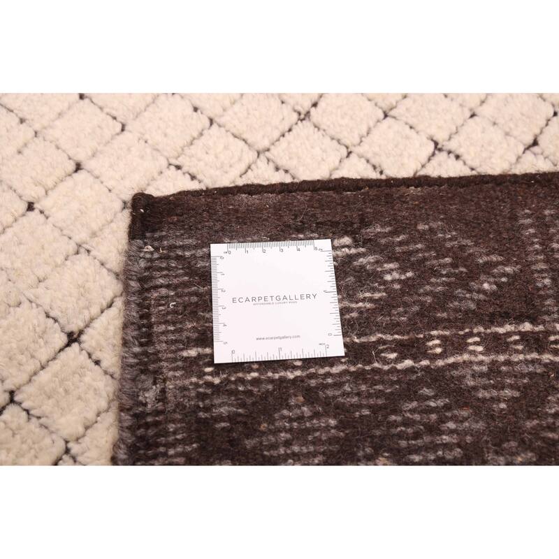 ECARPETGALLERY Hand-knotted Tangier Cream Wool Rug - 5'2 x 8'3