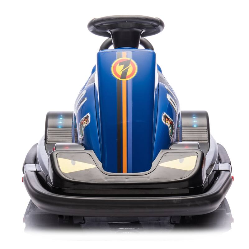 12V Kids Electric Bumper Car, Dual Motors, 360° Rotation, LED Flow Lights, Music, Horn & Fun Collision Effects for Ages 3-5