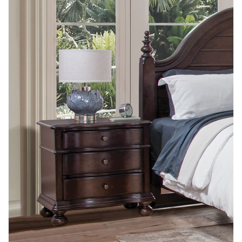 Roanoke 3-drawer Nightstand - Tobacco Brown