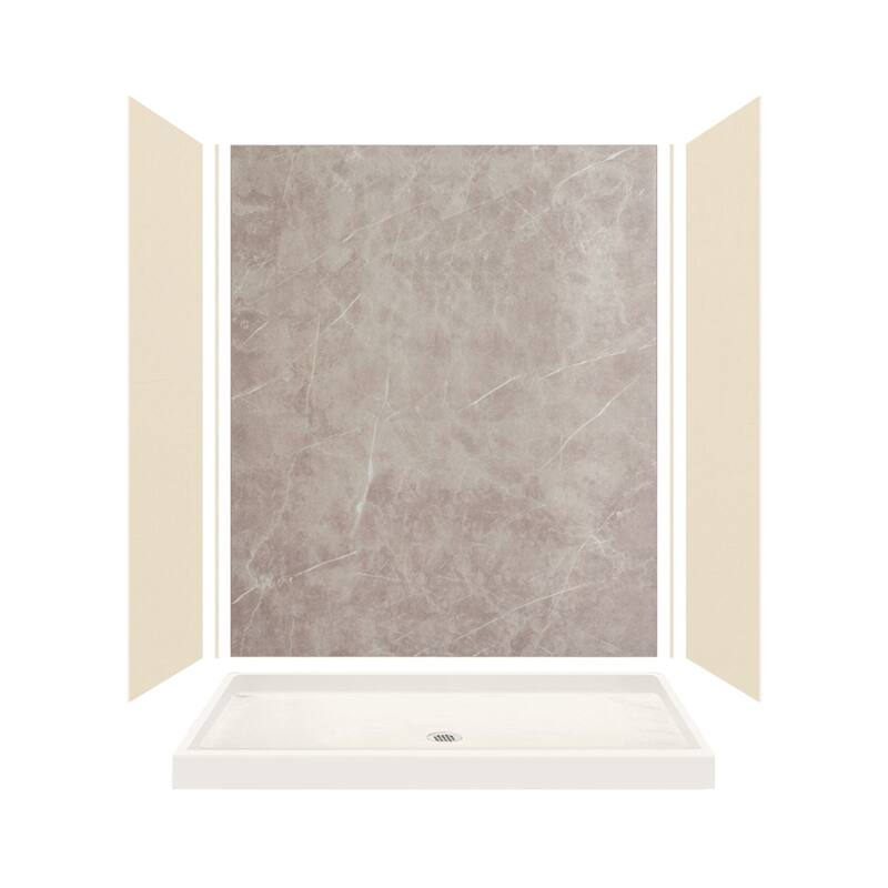 Transolid Expressions 60-in X 32-in X 72-in Glue to Wall Shower Kit - 32" x 60" x 72"