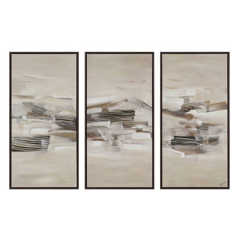 Renwil Lux 40" H x 20" W Canvas Art, (3 Piece Set)