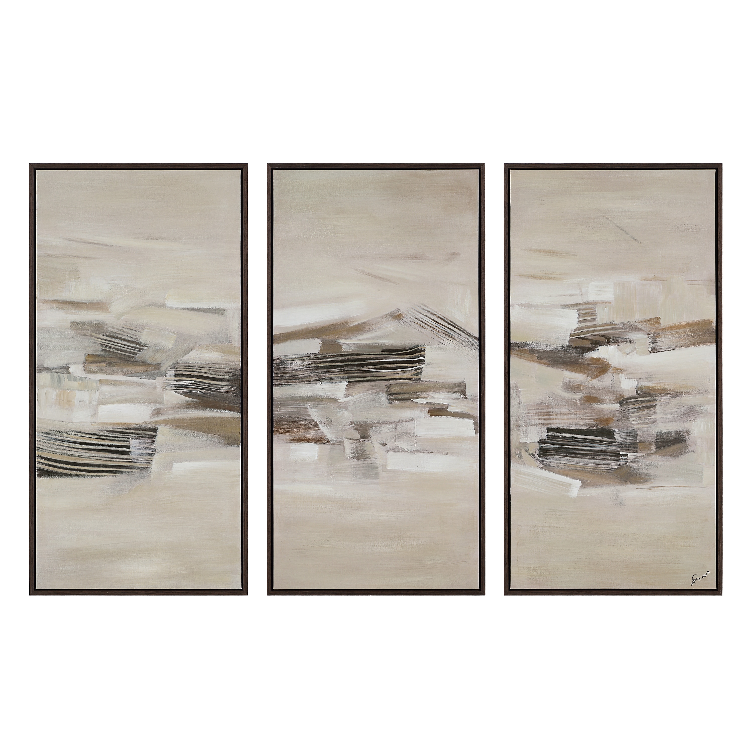 Renwil Lux 40" H x 20" W Canvas Art, (3 Piece Set)