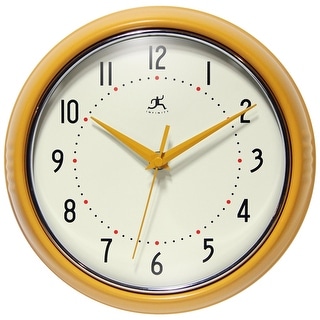 Infinity Instruments Retro 9.5-inch Round Clock