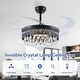 preview thumbnail 16 of 62, 48-Inch Crystal Fandelier with 4 Retractable Blades, Dimmable LED, App and Remote Control - 48 Inches