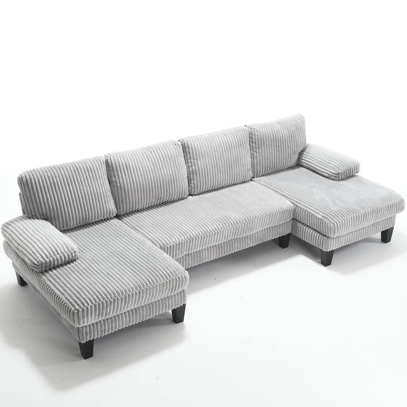 4-Seat U-Shaped Sectional Sofa with Double Chaise