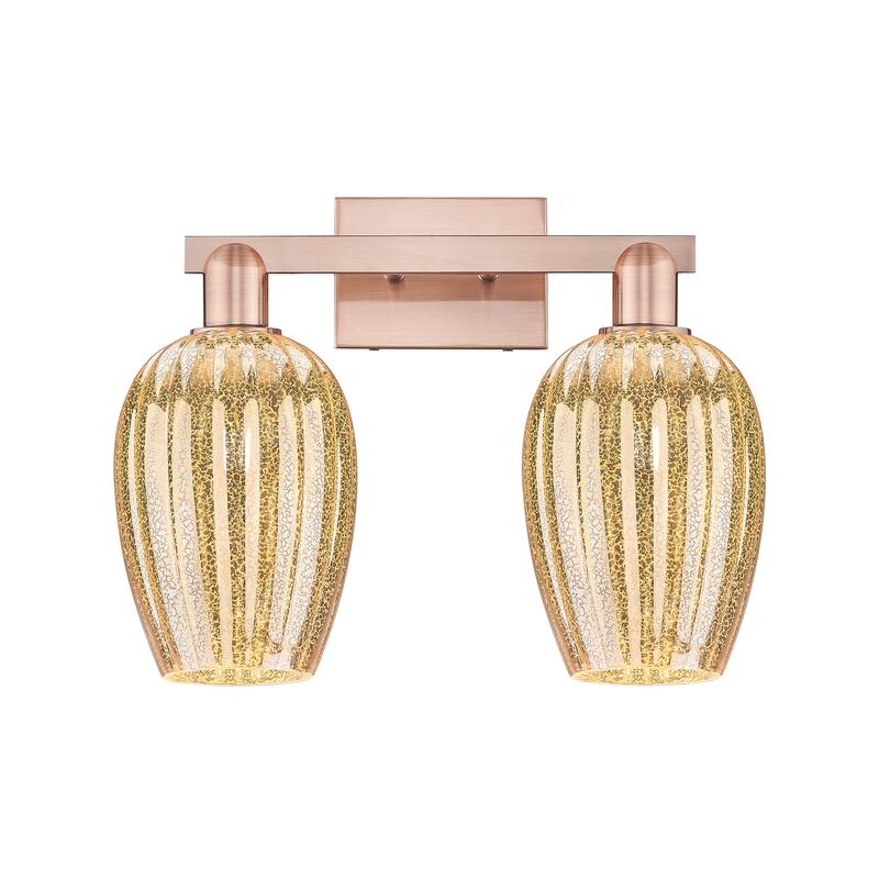 Innovations Lighting Downtown Urban - Preston - 2 Light 16" Flute Shade Bath Vanity Light