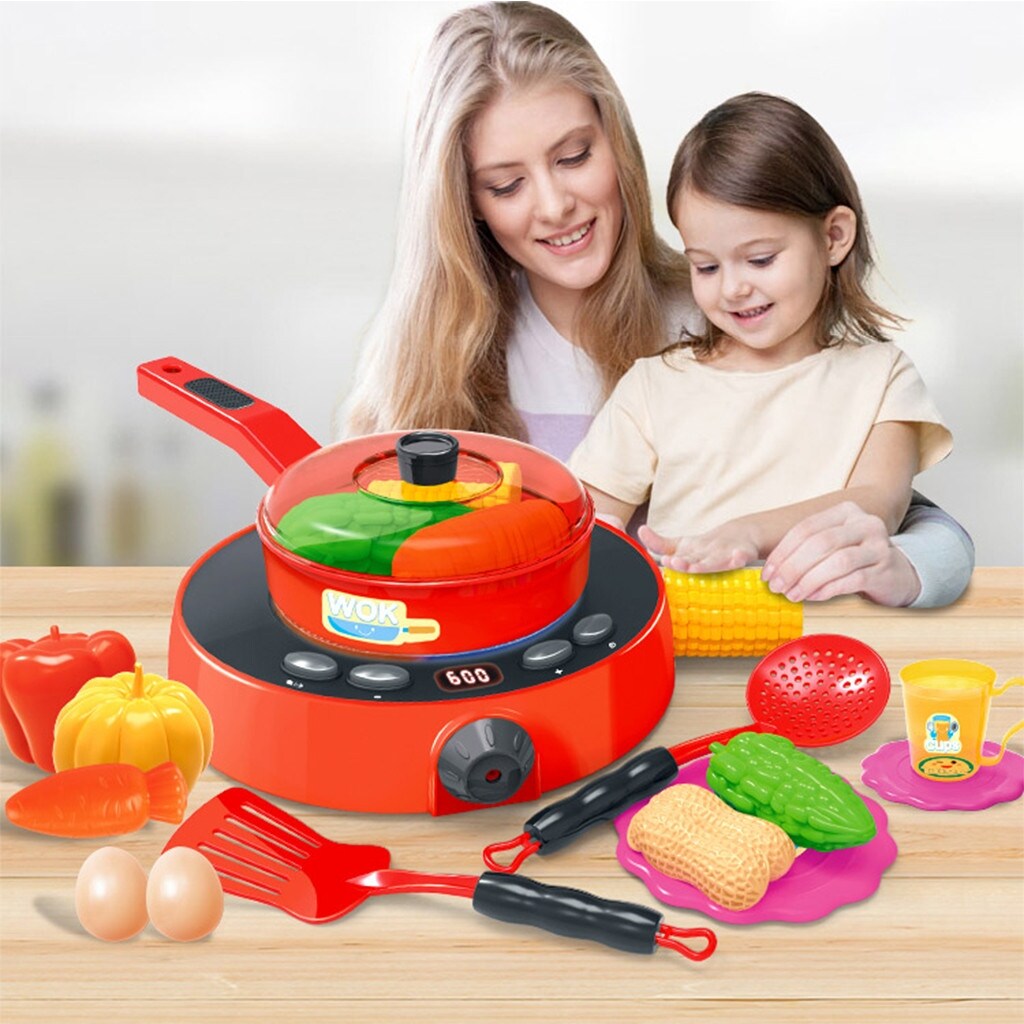 Children s Kettle Induction Cooker Set With Light And Music Play Food Toy Set On Sale Bed Bath Beyond 36856956
