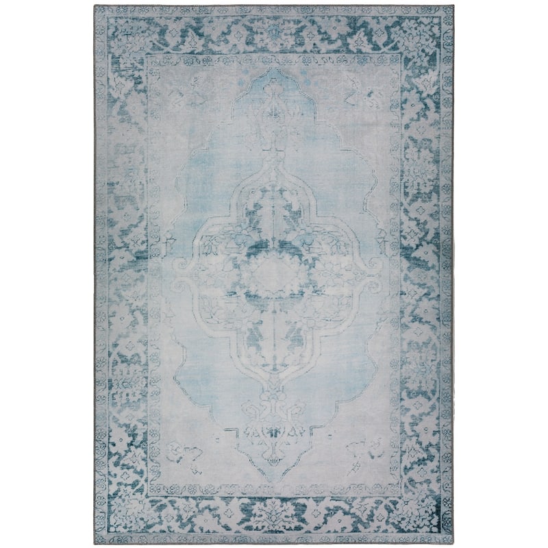 Addison Kensington Casual Medallion Non-skid Area Rug