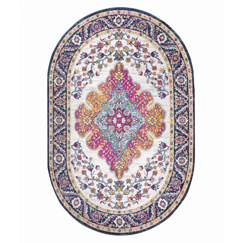 JONATHAN Y Inigo FLAIR Boho Vintage Medallion Area Rug
